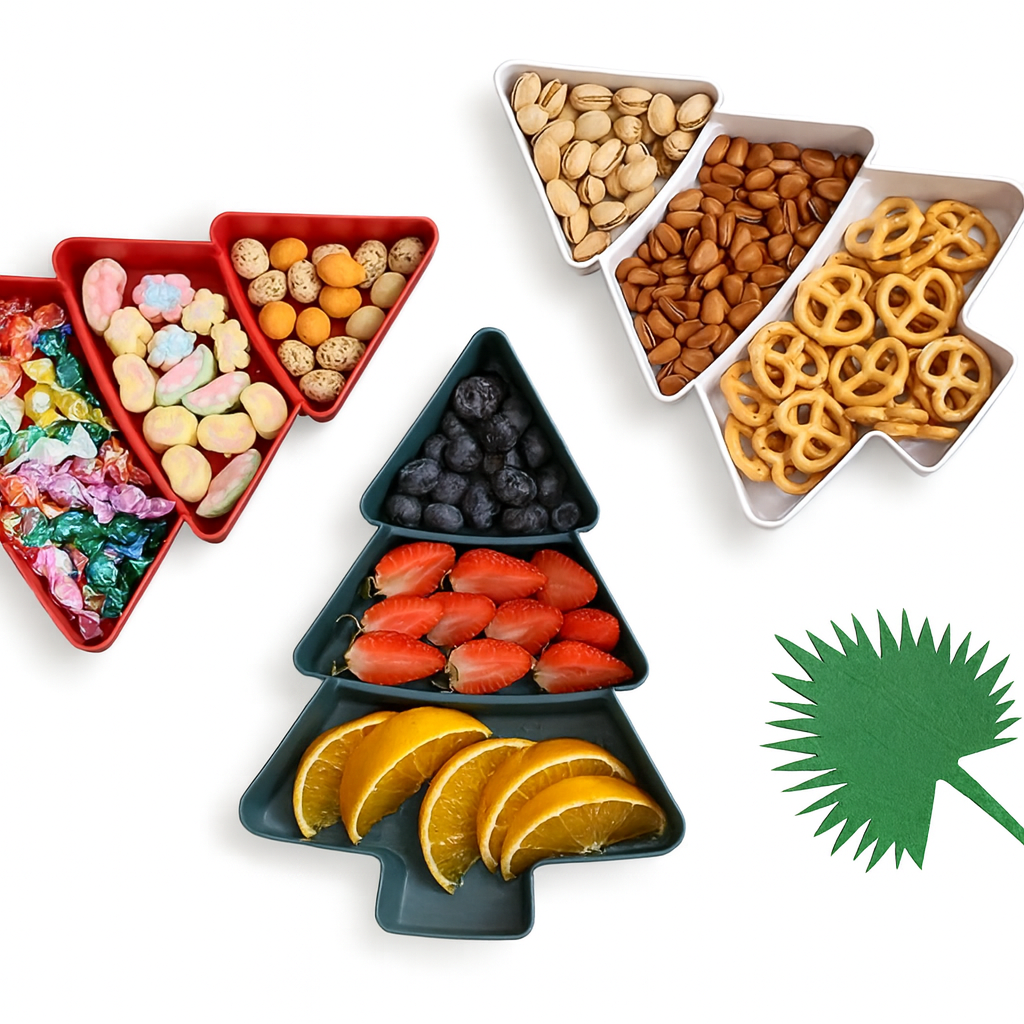 Christmas Tree-Shaped Snack Tray
