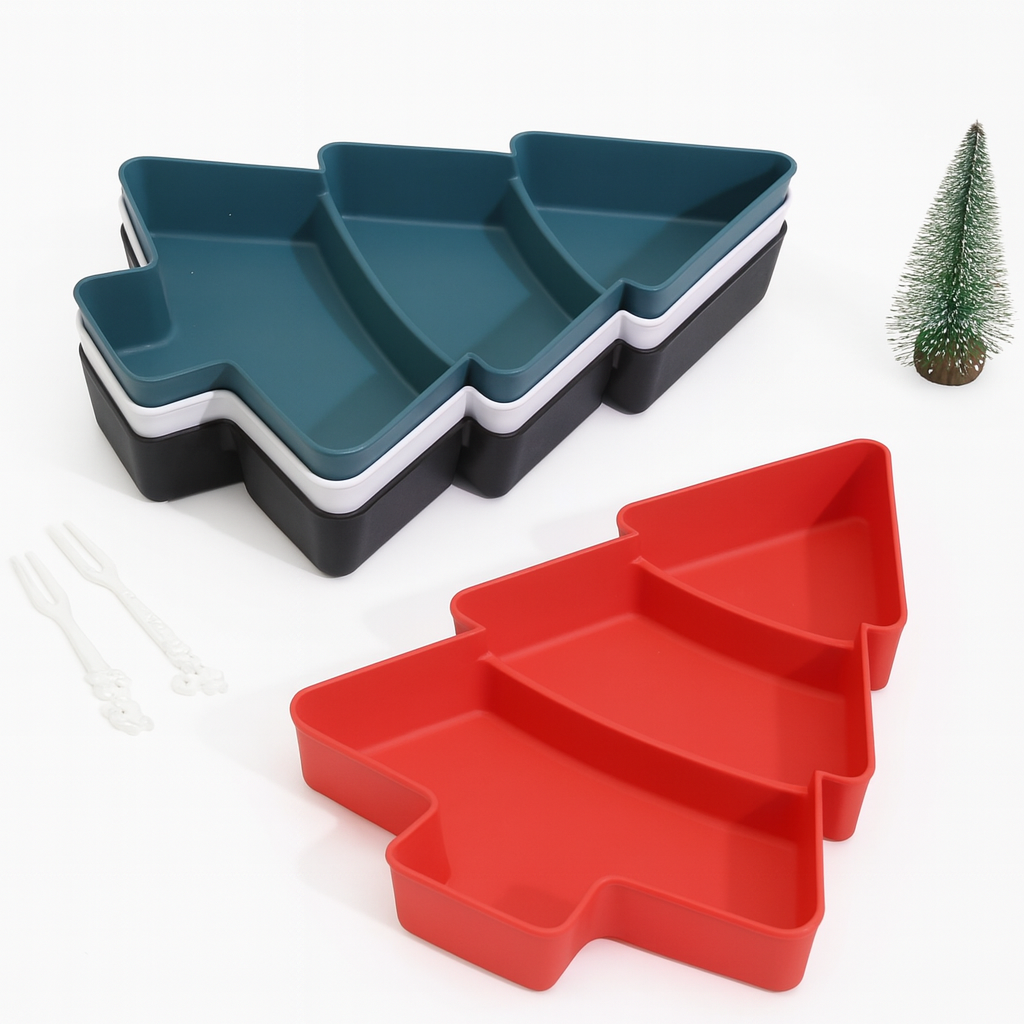Christmas Tree-Shaped Snack Tray