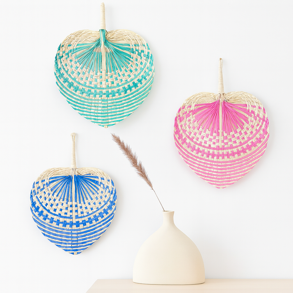 Hand-woven Bamboo Fan 1Pc