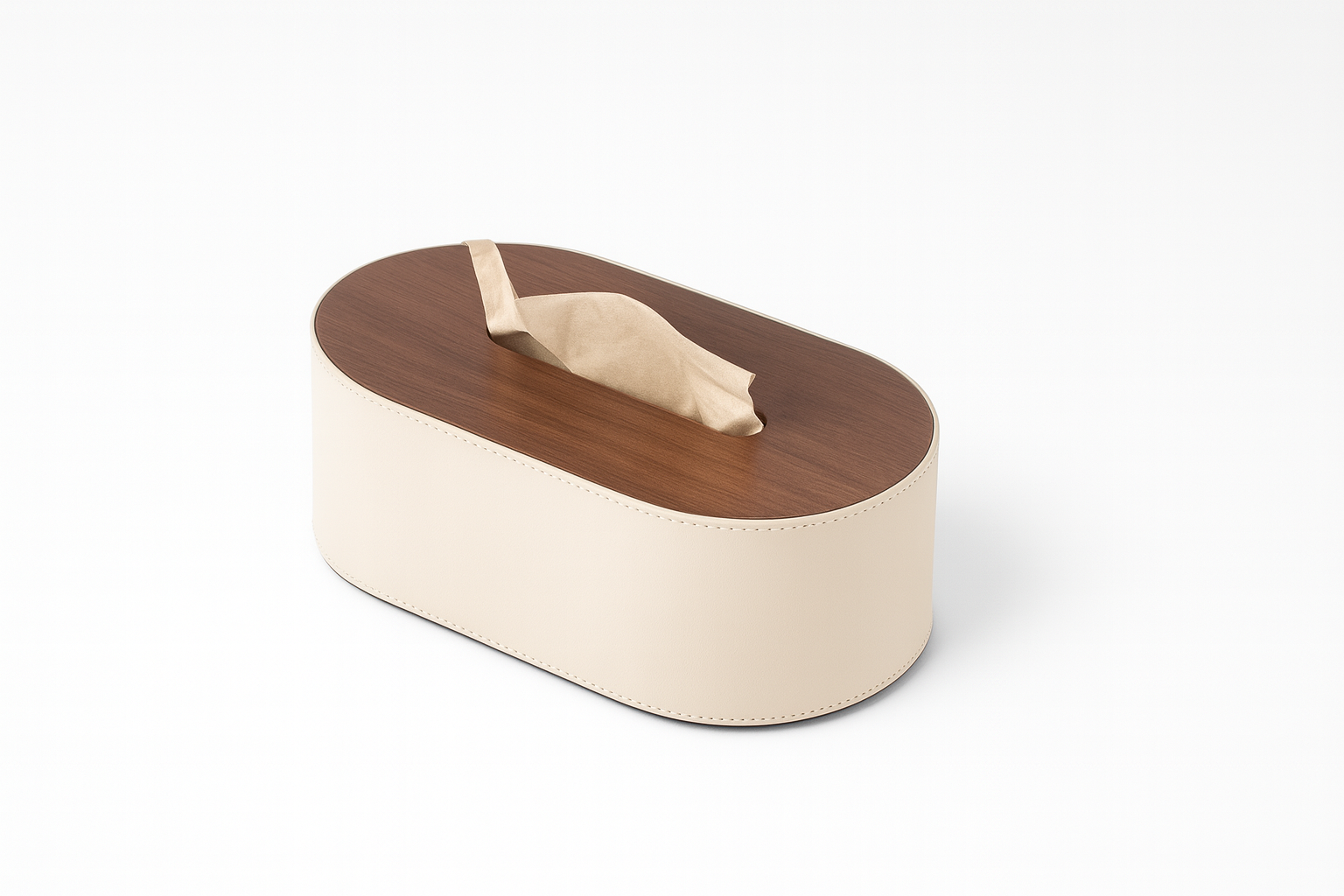 PU Leather Tissue Box Holder 1Pc