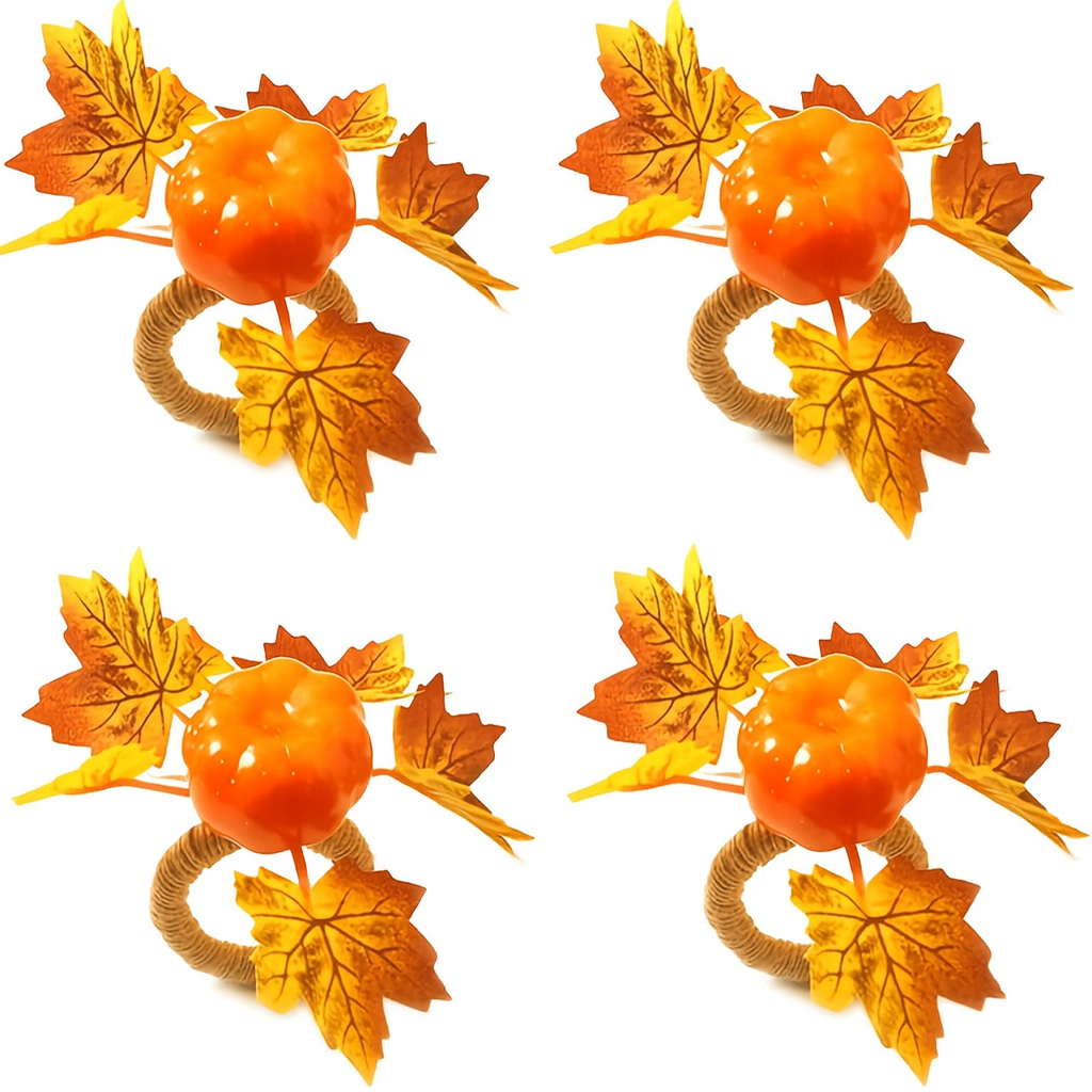 Handmade Autumn Napkin Rings 4Pcs