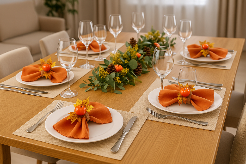 Handmade Autumn Napkin Rings 4Pcs