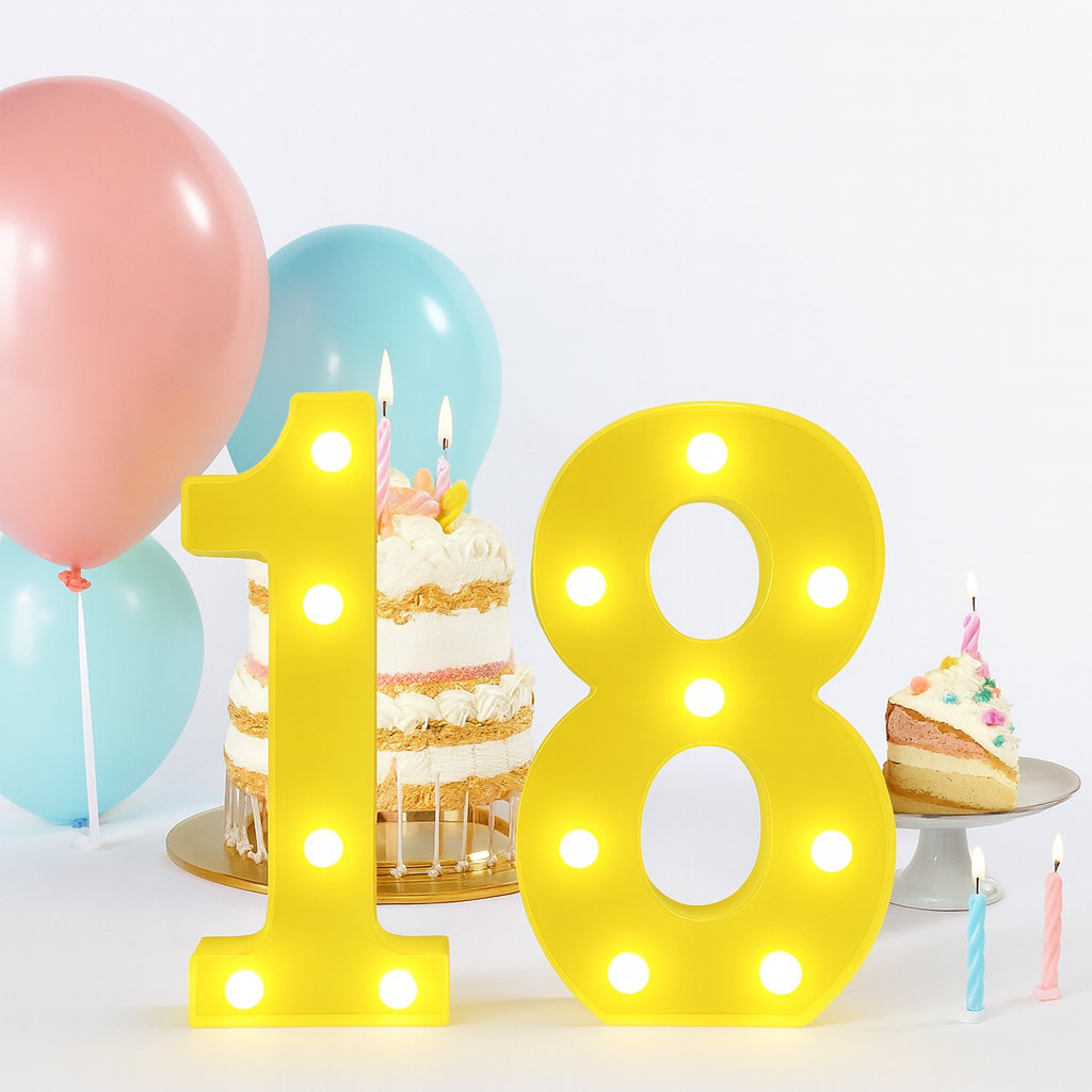 Glowing Number Lights 2Pcs