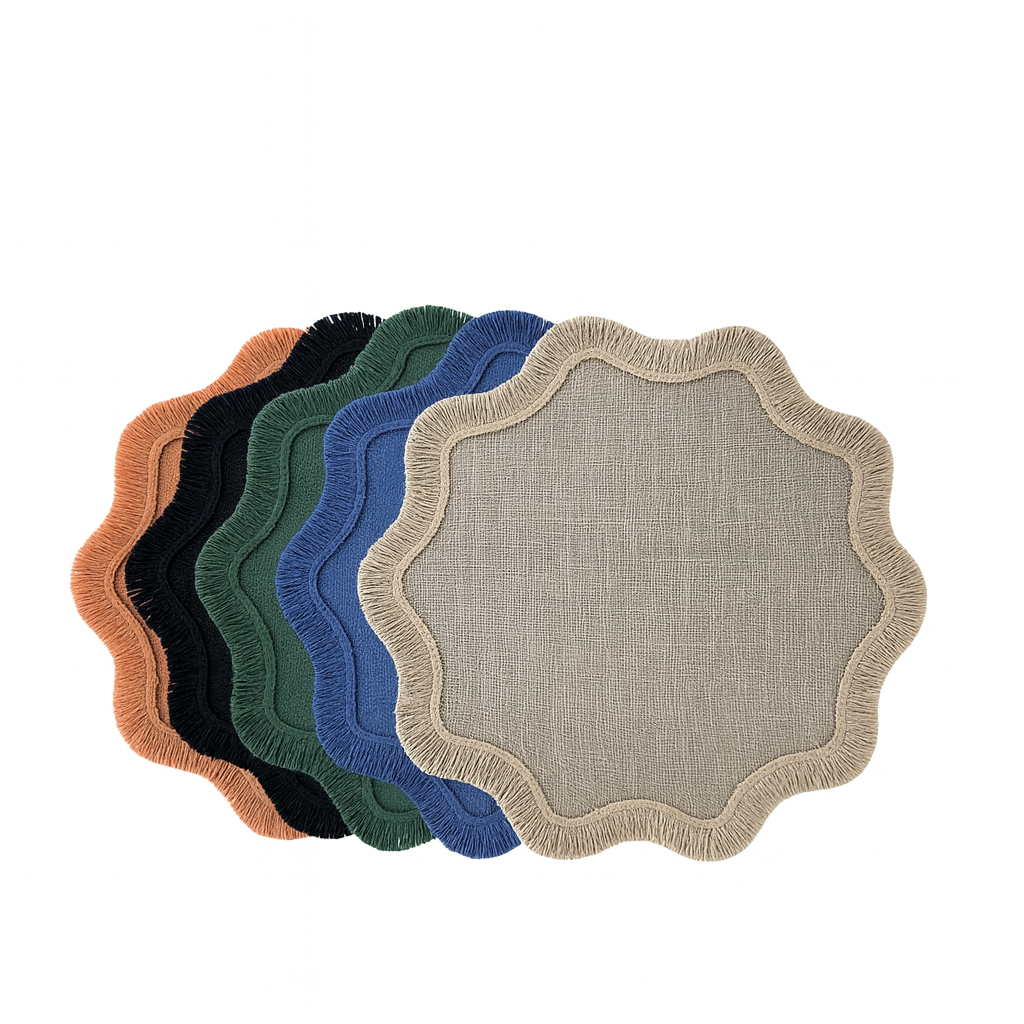 Tassel & Petal Shaped Place Mats 1Pc