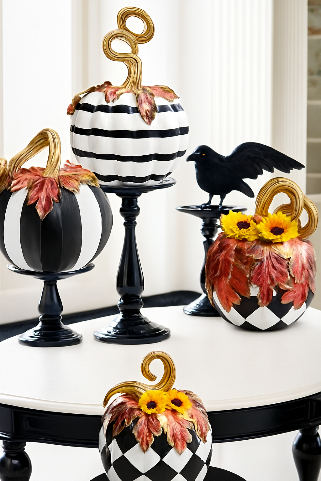Charming Resin Pumpkin Ornament 1Pc
