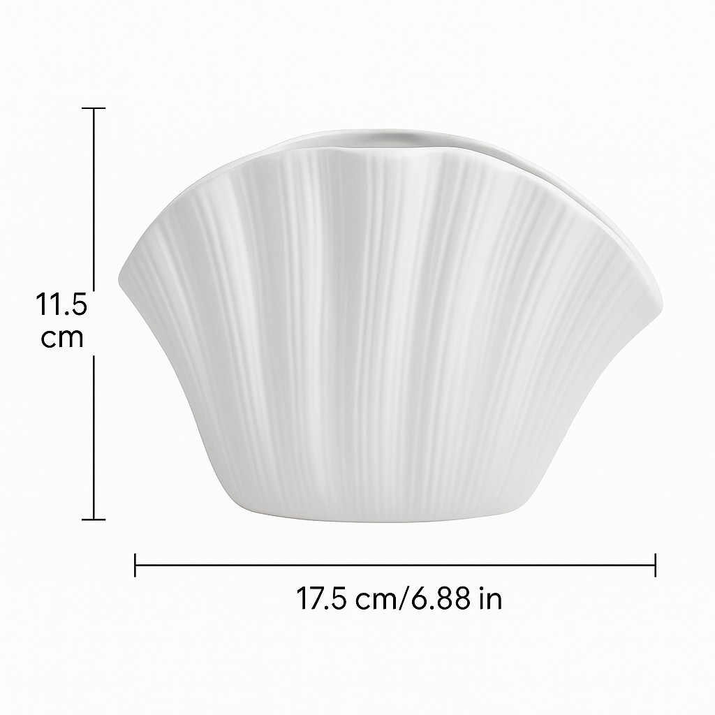 Shell-Shaped Resin Vase