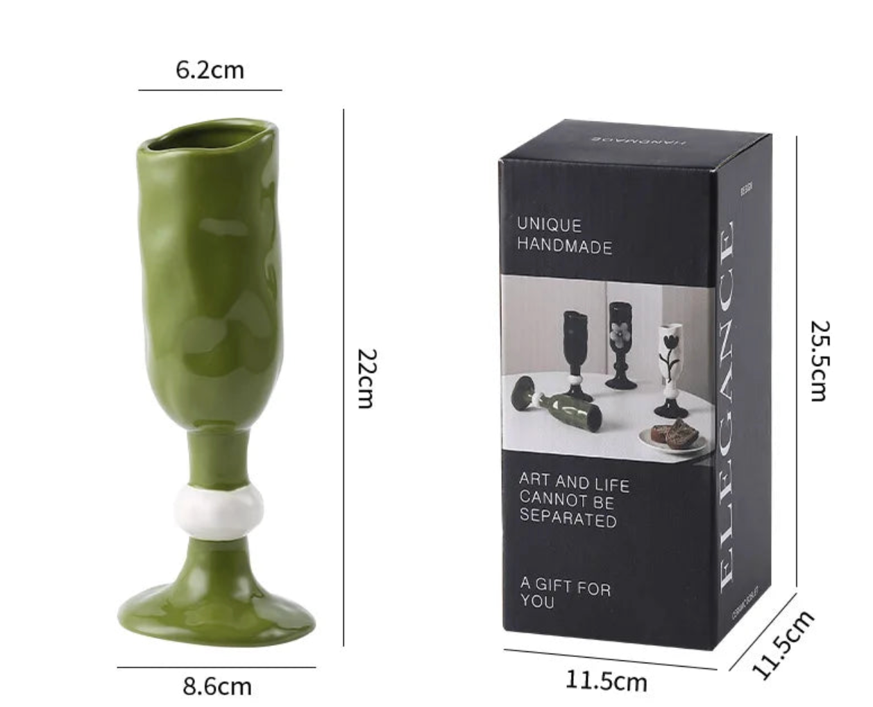 Ceramic High Footed Cup 1Pc