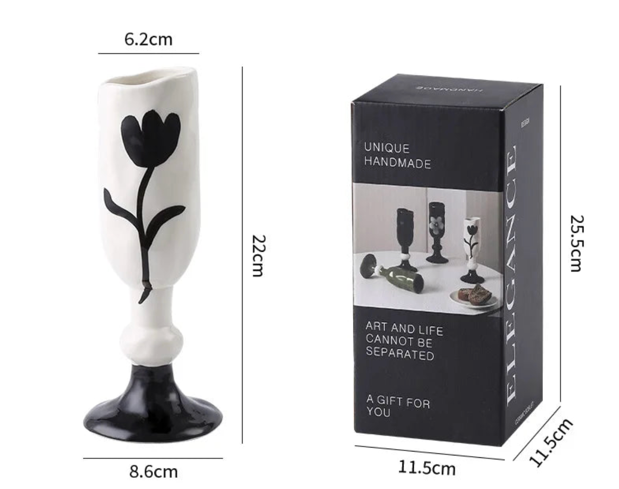 Ceramic High Footed Cup 1Pc