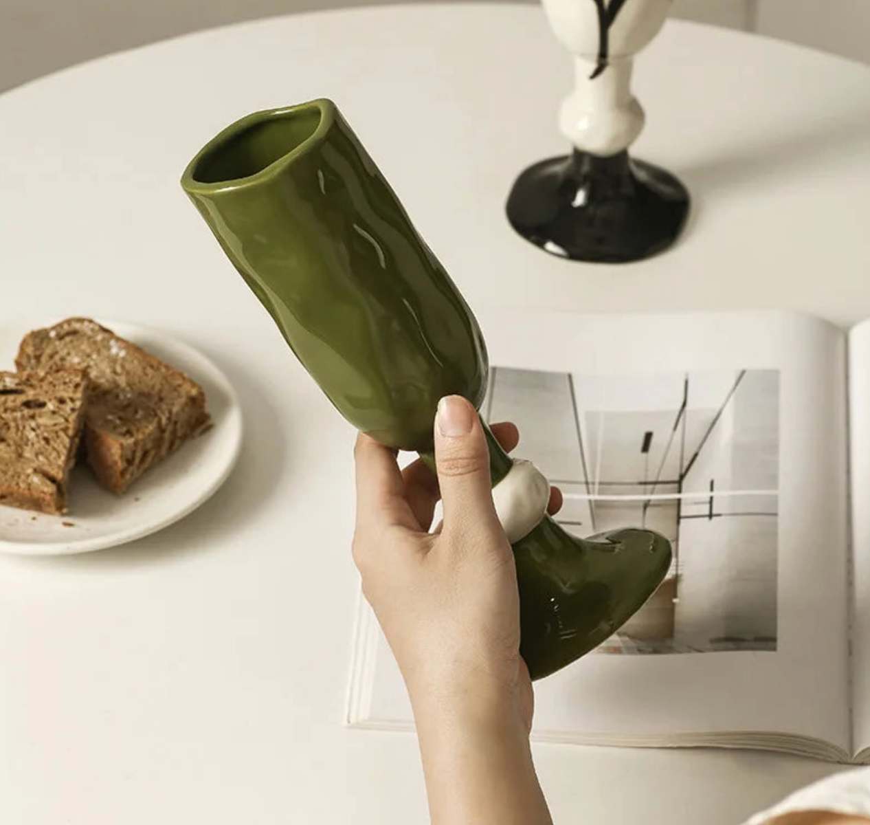 Ceramic High Footed Cup 1Pc