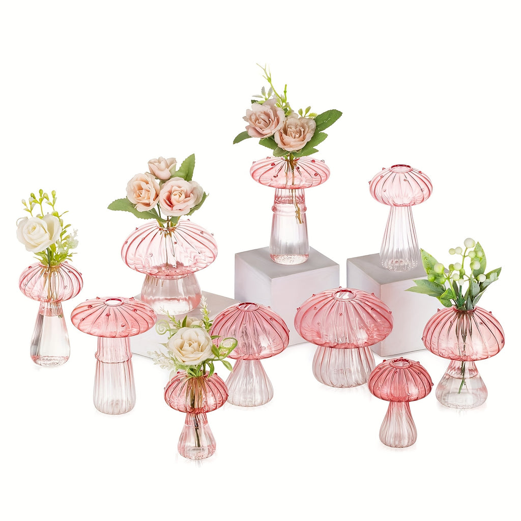 Mushroom Pink Gradient Vase Set 10 Pcs