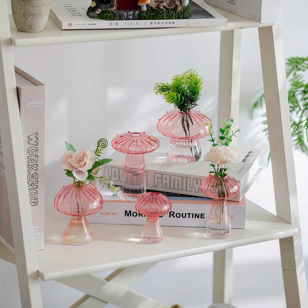 Mushroom Pink Gradient Vase Set 10 Pcs